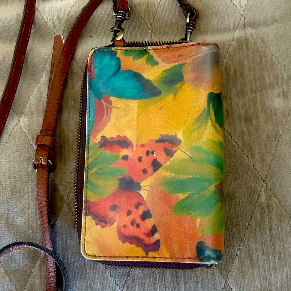 Orange and Green Tropical Crossbody Bag